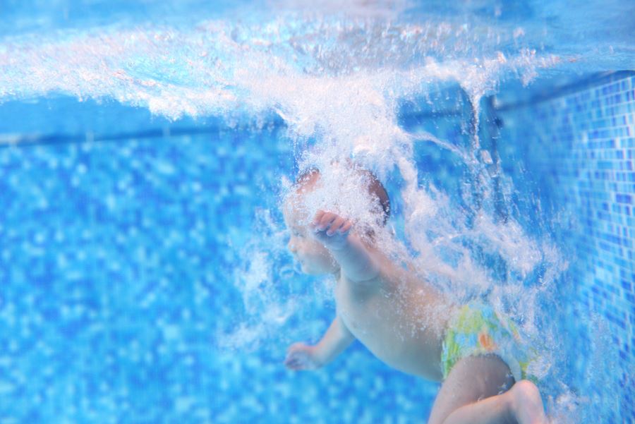 child swimming pool accident